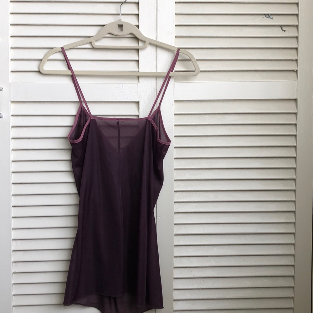 Burgundy sheer tank